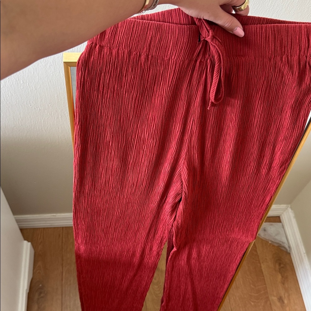 Topshop Crimson Drawstring Joggers